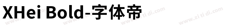 XHei Bold字体转换